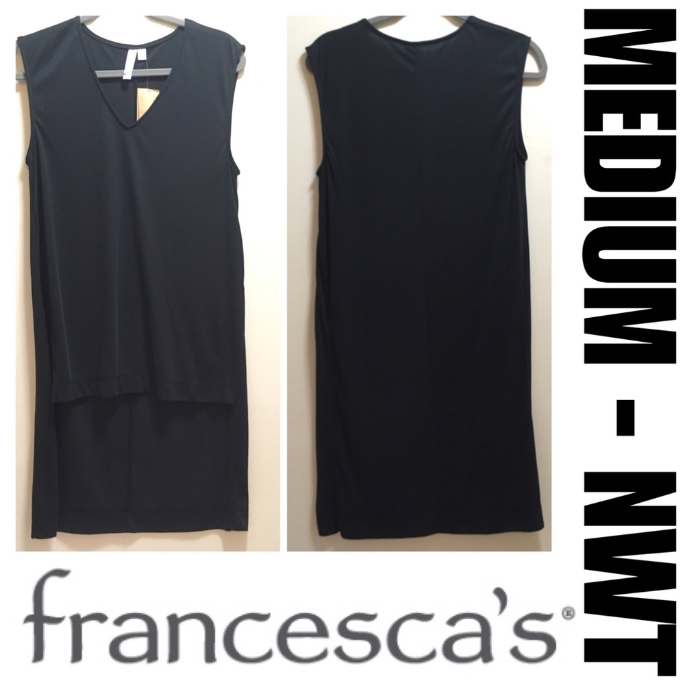 ‼️ ONE DAY SALE‼️ NWT SZ M FRANCESCA’s high lo black top